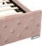 vidaXL - Bedframe - fluweel - roze - 100x200 - cm