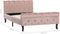 vidaXL - Bedframe - fluweel - roze - 100x200 - cm