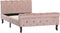 vidaXL - Bedframe - fluweel - roze - 100x200 - cm