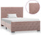 vidaXL - Bedframe - fluweel - roze - 100x200 - cm