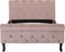 vidaXL - Bedframe - fluweel - roze - 100x200 - cm