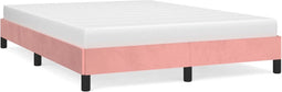 vidaXL - Bedframe - fluweel - roze - 140x190 - cm