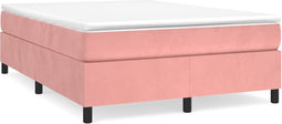 vidaXL - Bedframe - fluweel - roze - 140x200 - cm