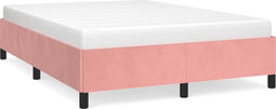 vidaXL - Bedframe - fluweel - roze - 140x200 - cm