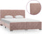 vidaXL - Bedframe - fluweel - roze - 140x200 - cm