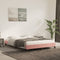 vidaXL - Bedframe - fluweel - roze - 140x200 - cm