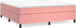 vidaXL - Bedframe - fluweel - roze - 160x200 - cm