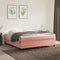 vidaXL - Bedframe - fluweel - roze - 160x200 - cm