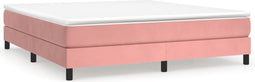 vidaXL - Bedframe - fluweel - roze - 180x200 - cm