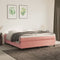 vidaXL - Bedframe - fluweel - roze - 180x200 - cm