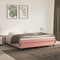 vidaXL - Bedframe - fluweel - roze - 180x200 - cm
