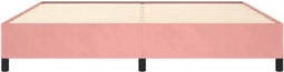 vidaXL - Bedframe - fluweel - roze - 200x200 - cm
