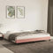 vidaXL - Bedframe - fluweel - roze - 200x200 - cm