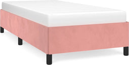 vidaXL - Bedframe - fluweel - roze - 80x200 - cm