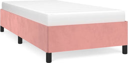 vidaXL - Bedframe - fluweel - roze - 90x200 - cm