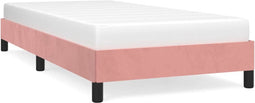 vidaXL - Bedframe - fluweel - roze - 90x200 - cm