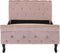 vidaXL - Bedframe - fluweel - roze - 90x200 - cm