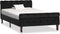 vidaXL - Bedframe - fluweel - zwart - 100x200 - cm