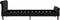 vidaXL - Bedframe - fluweel - zwart - 100x200 - cm
