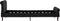 vidaXL - Bedframe - fluweel - zwart - 90x200 - cm