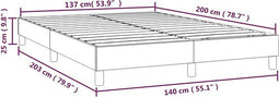 vidaXL - Bedframe - kunstleer - bruin - 140x200 - cm