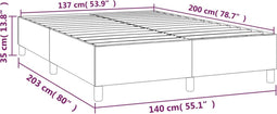 vidaXL - Bedframe - kunstleer - bruin - 140x200 - cm