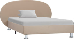 vidaXL - Bedframe - kunstleer - cappuccino - 100x200 - cm