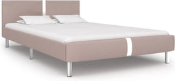 vidaXL - Bedframe - kunstleer - cappuccino - 140x200 - cm