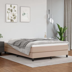 vidaXL - Bedframe - kunstleer - cappuccinokleurig - 140x190 - cm