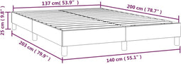 vidaXL - Bedframe - kunstleer - cappuccinokleurig - 140x200 - cm