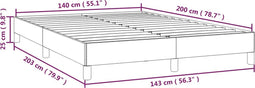vidaXL - Bedframe - kunstleer - cappuccinokleurig - 140x200 - cm