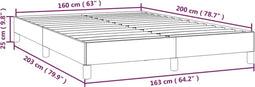 vidaXL - Bedframe - kunstleer - cappuccinokleurig - 160x200 - cm