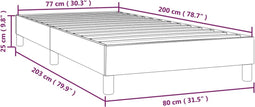 vidaXL - Bedframe - kunstleer - cappuccinokleurig - 80x200 - cm