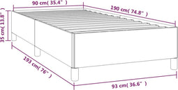 vidaXL - Bedframe - kunstleer - cappuccinokleurig - 90x190 - cm
