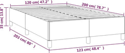vidaXL - Bedframe - kunstleer - crèmekleurig - 120x200 - cm