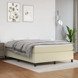 vidaXL - Bedframe - kunstleer - crèmekleurig - 140x200 - cm
