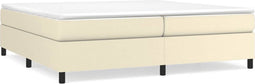 vidaXL - Bedframe - kunstleer - crèmekleurig - 200x200 - cm