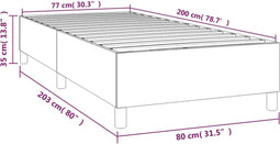 vidaXL - Bedframe - kunstleer - crèmekleurig - 80x200 - cm