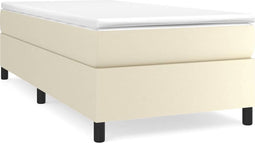 vidaXL - Bedframe - kunstleer - crèmekleurig - 90x200 - cm