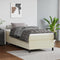 vidaXL - Bedframe - kunstleer - crèmekleurig - 90x200 - cm