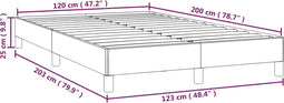 vidaXL - Bedframe - kunstleer - grijs - 120x200 - cm