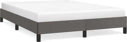 vidaXL - Bedframe - kunstleer - grijs - 140x190 - cm