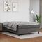 vidaXL - Bedframe - kunstleer - grijs - 140x190 - cm