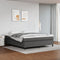 vidaXL - Bedframe - kunstleer - grijs - 160x200 - cm