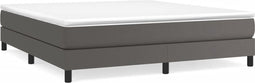 vidaXL - Bedframe - kunstleer - grijs - 180x200 - cm