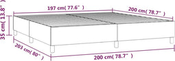 vidaXL - Bedframe - kunstleer - grijs - 200x200 - cm