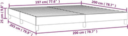vidaXL - Bedframe - kunstleer - grijs - 200x200 - cm