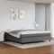 vidaXL - Bedframe - kunstleer - grijs - 200x200 - cm