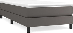 vidaXL - Bedframe - kunstleer - grijs - 80x200 - cm