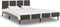 vidaXL - Bedframe - kunstleer - grijs - en - wit - 180x200 - cm